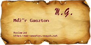 Már Gaszton névjegykártya